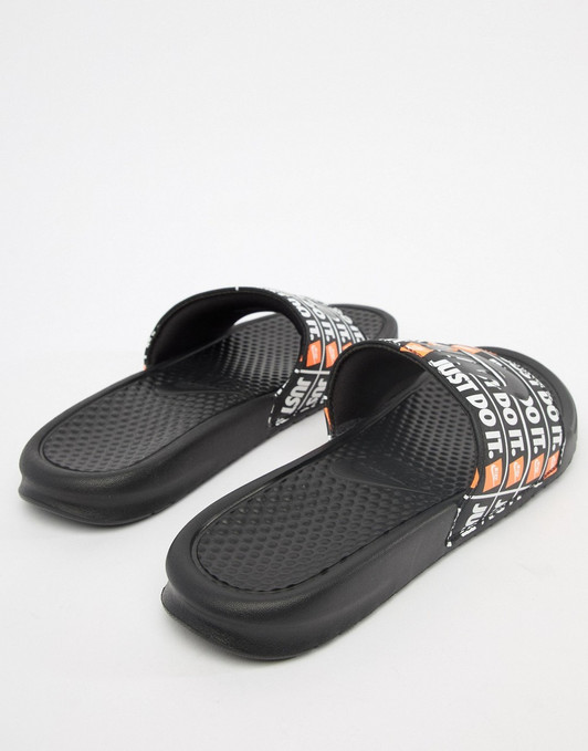 Nike JDI Benassi Print Slider In Black 631261-016