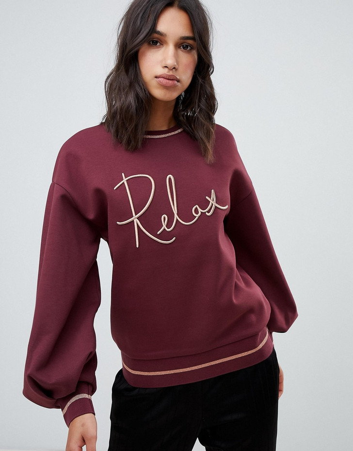 Ted Baker Ted Says Relax 'Relax' Logo Full Sleeve Sweat