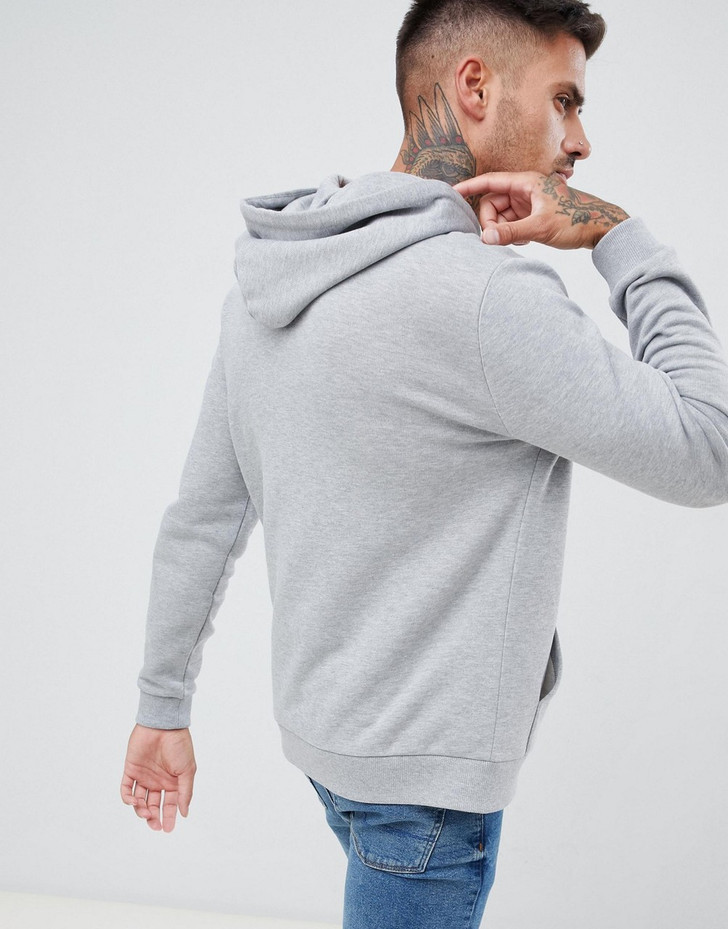 ASOS DESIGN hoodie in grey marl