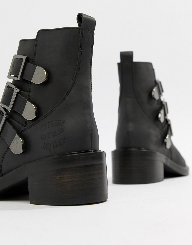 Superdry Buckle Detail Ankle Boot
