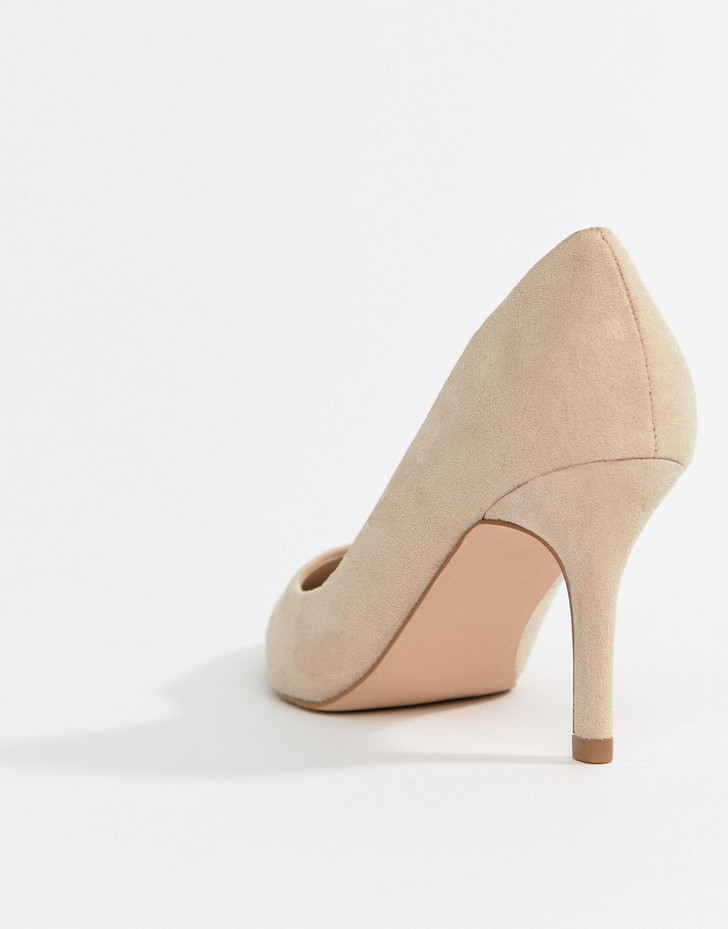 Faith Chariot Heeled Court Shoes in pink