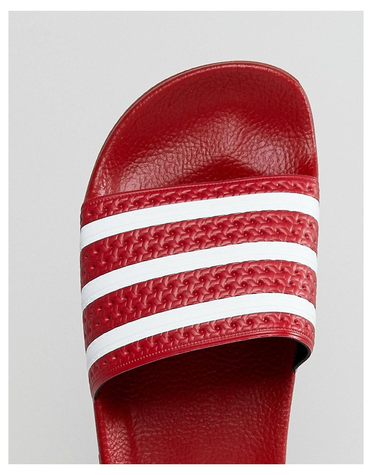 adidas Originals Adilette sliders in red 288193