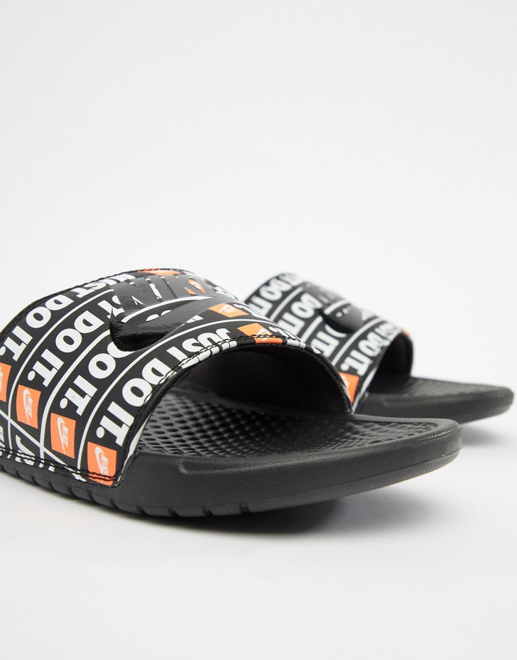 Nike JDI Benassi Print Slider In Black 631261-016