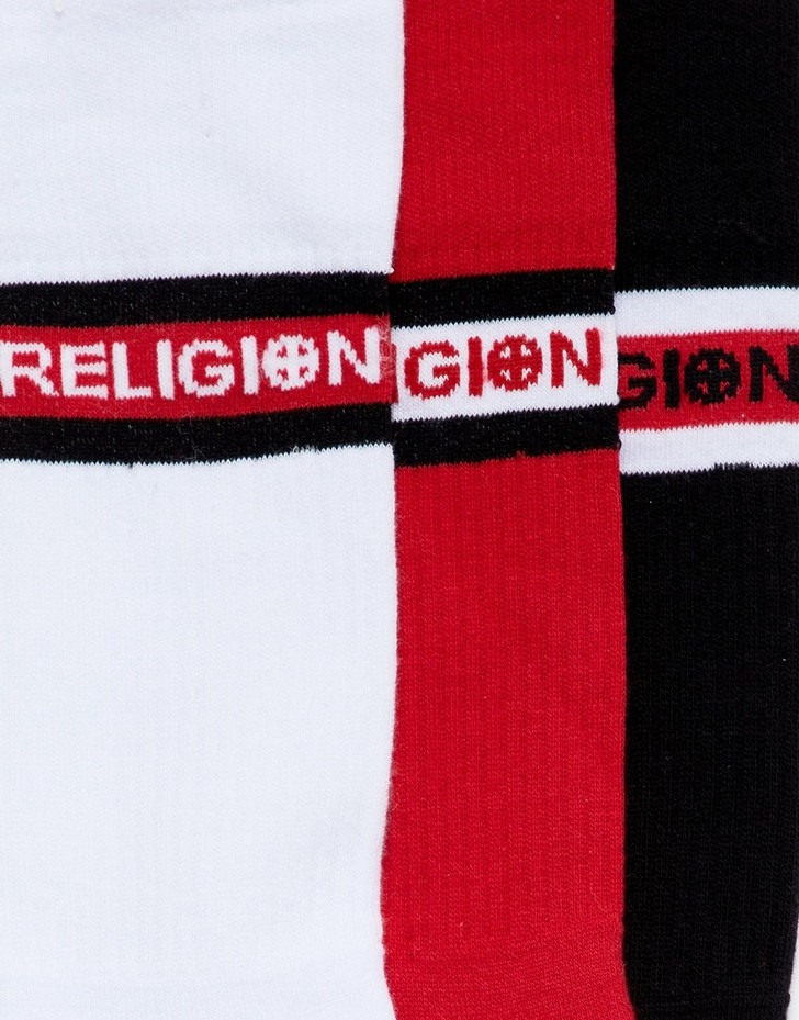 Religion 3 Pack Socks With Sport Stripe