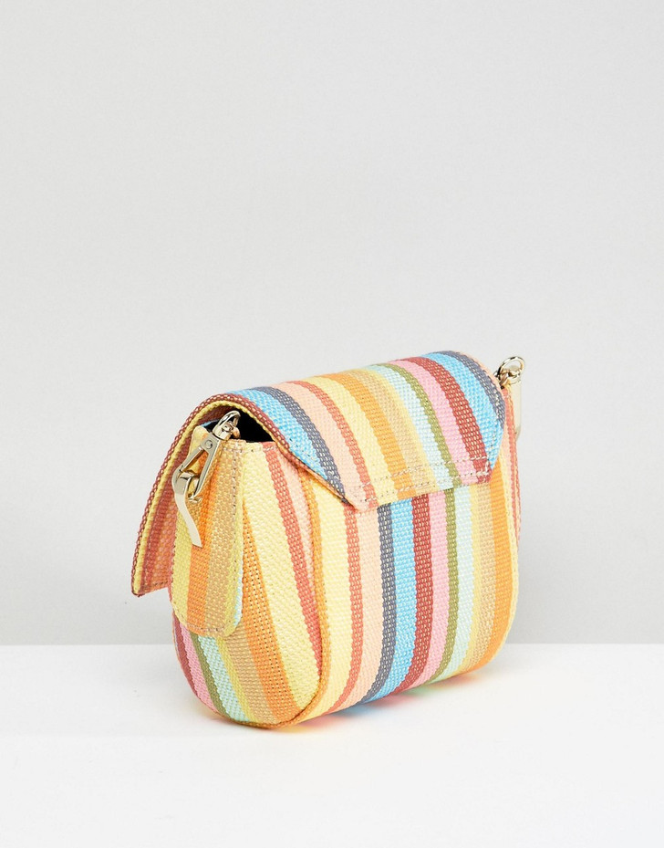 Pineapple stripe cross body bag