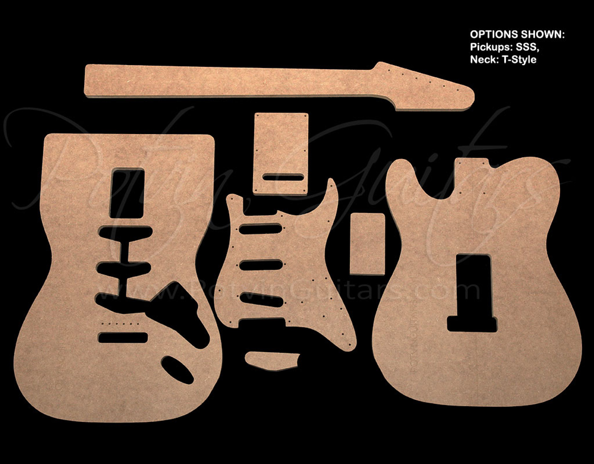 SStyle Template Set ('62 Style) Potvin Guitars