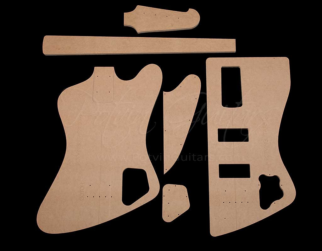 Long Horn Bass Template Set Potvin Guitars