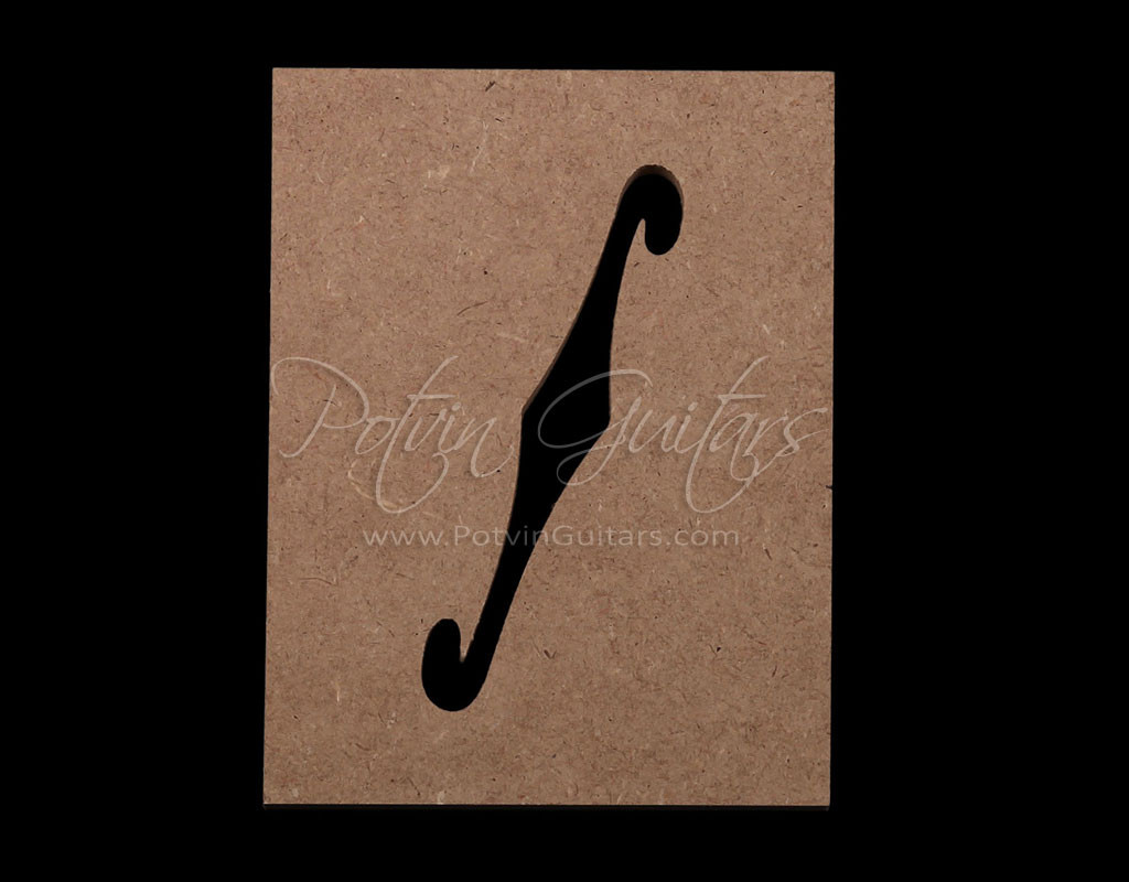 Diamond F hole Template Potvin Guitars