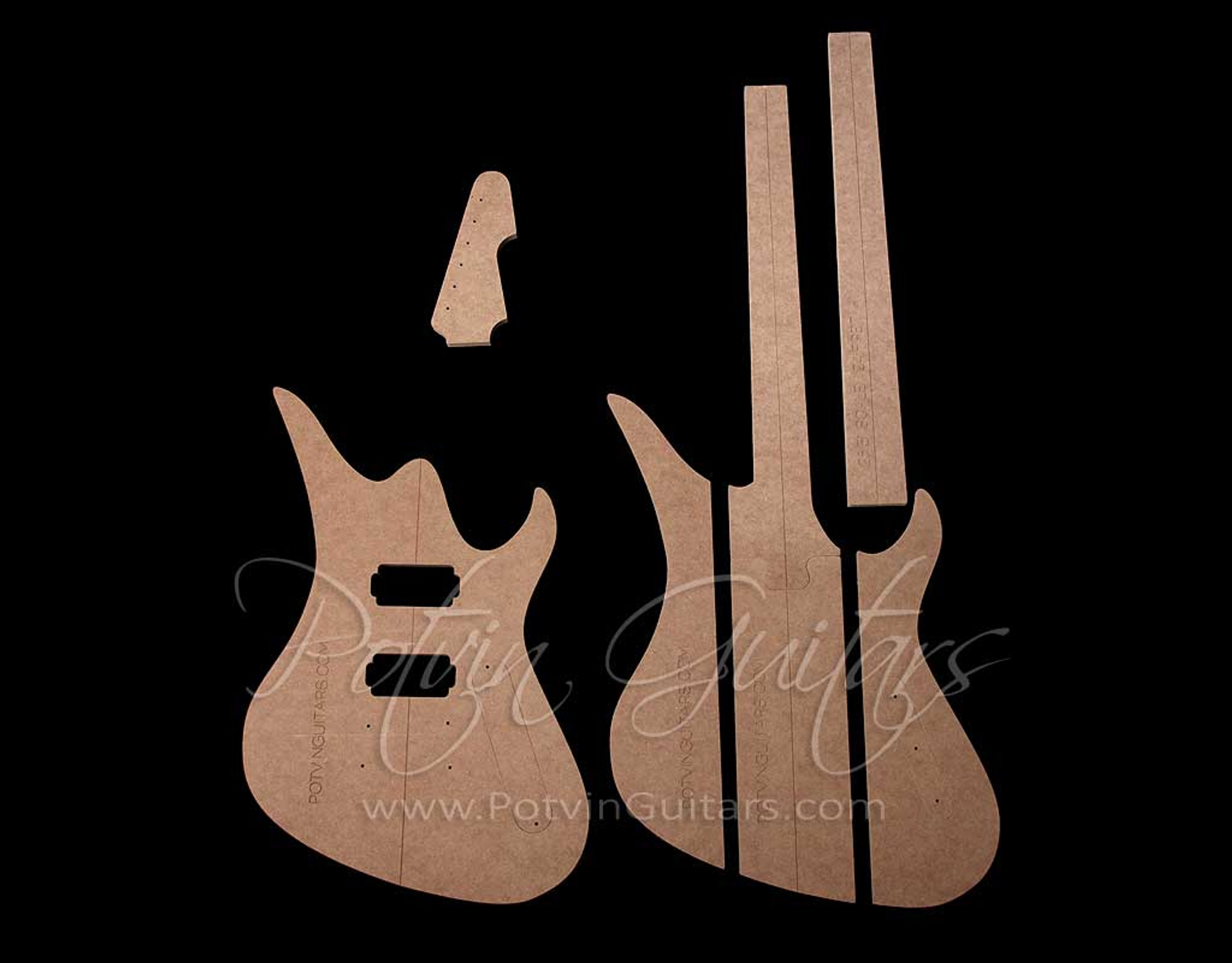 Set Neck Template Kit Potvin Guitars