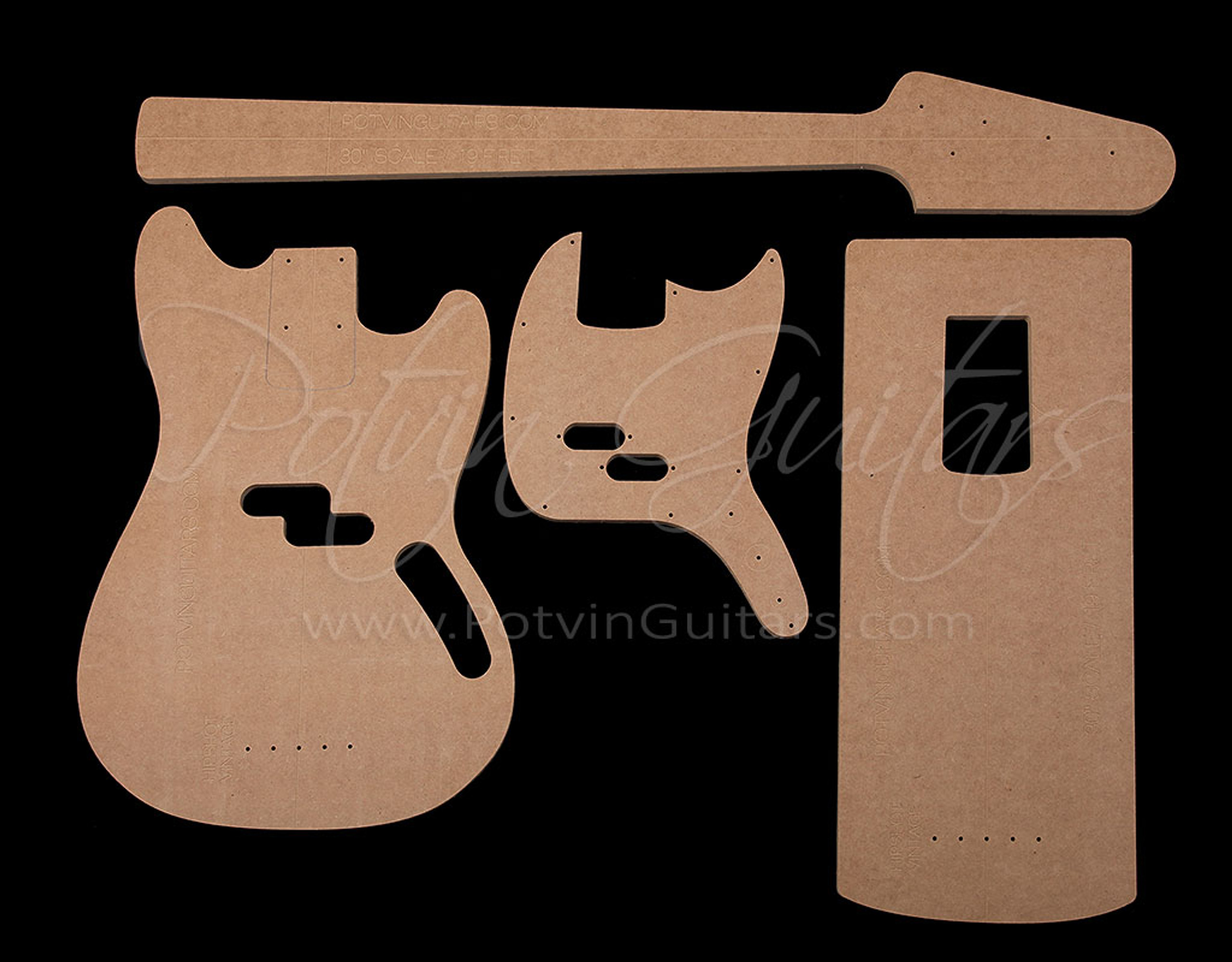 PStyle Bass Template Set Potvin Guitars