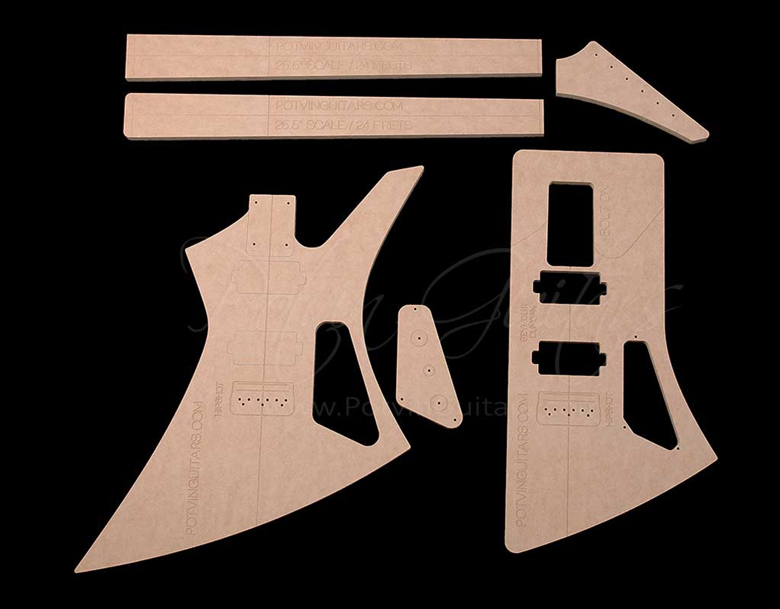 Templates Full sets Pointy Guitar Sets Page 1 Potvin Guitars