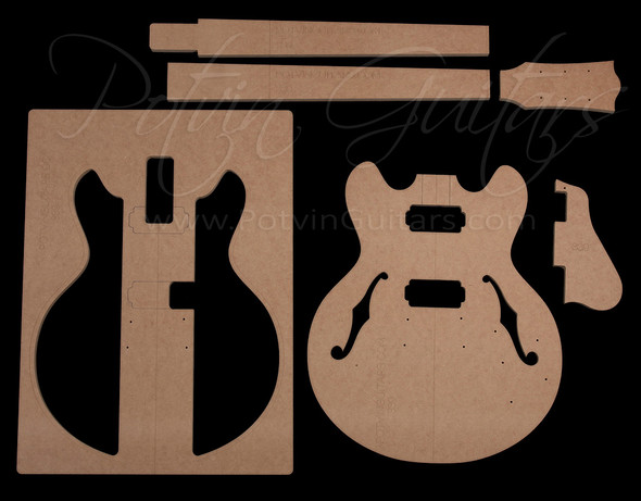 339-Style archtop guitar template set