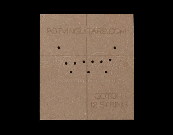 Gotoh 12 String Bridge Drilling Template