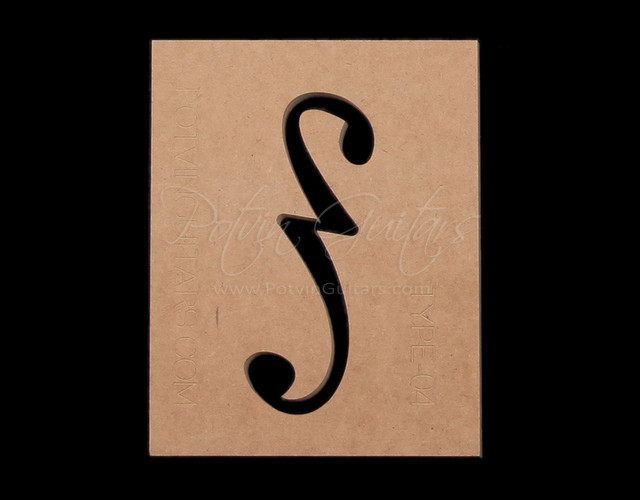 Diamond F hole Template Potvin Guitars