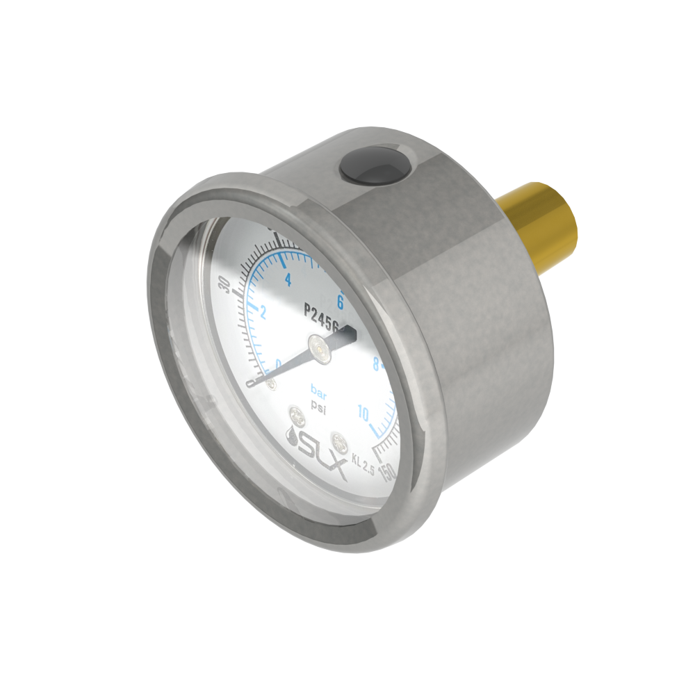 Pressure Gauge, 2", 0150PSI, 1/4" NPT Clean Logix Store