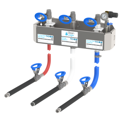SLX Pump Fed Sanitize, Rinse & Foam, Multi-Station - Polypropylene