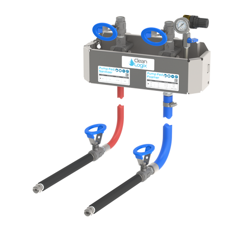 SLX Pump Fed Sanitize & Foam Multi-Station - Stainless Steel