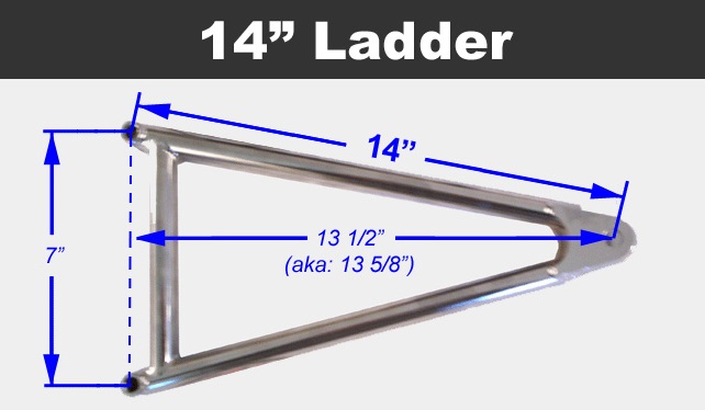 13.25 in. Long Titanium Sprint Car Jacobs Ladder - Natural 