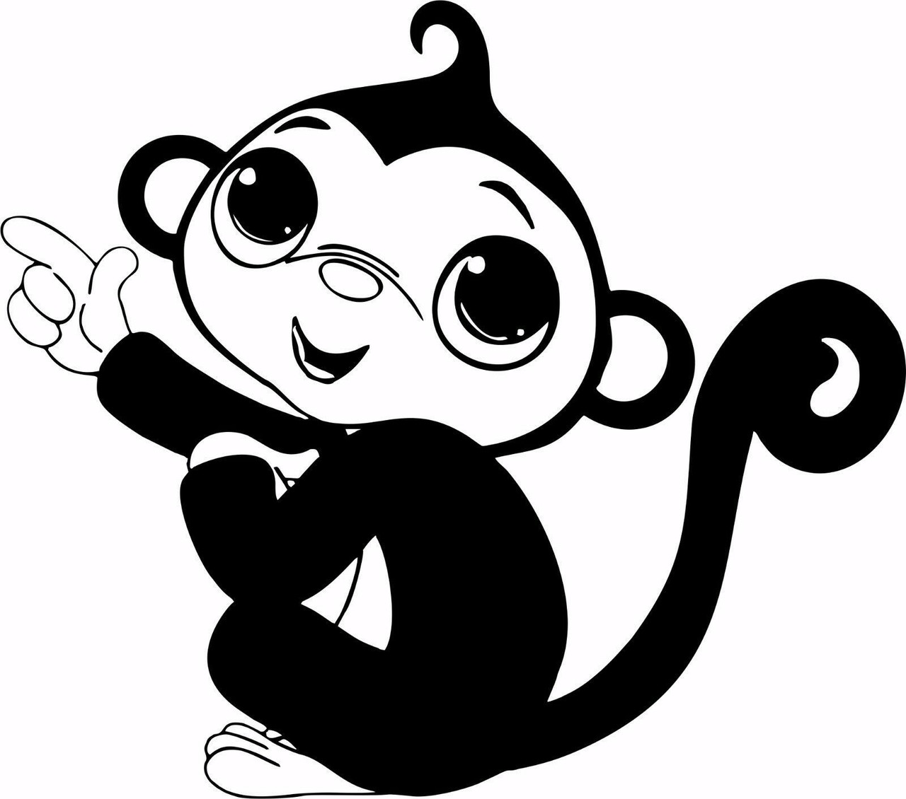 Funny Monkey Animal Car Truck Window Laptop Vinyl Decal Sticker