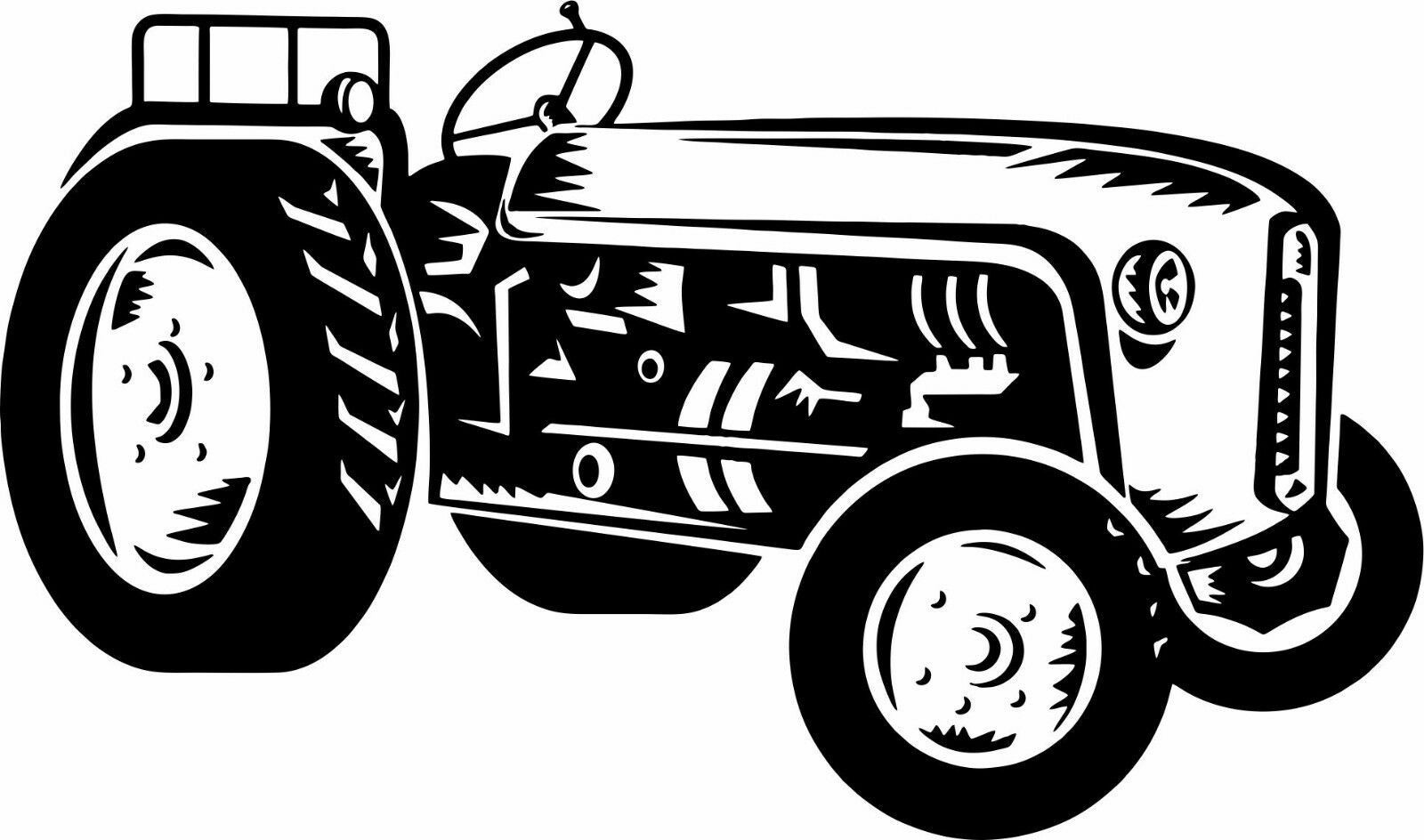 Tractor Vintage Farm Equipment Agricultural Car Truck Window Vinyl