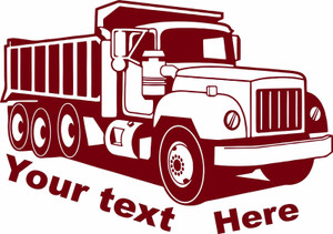 Dump Truck Custom Construction  Business DOT Semi Car Window Vinyl Decal Sticker