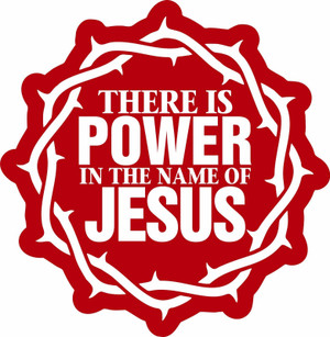 Christian Power In Jesus Christ Crown GOD Truck Car Window Vinyl Decal Sticker