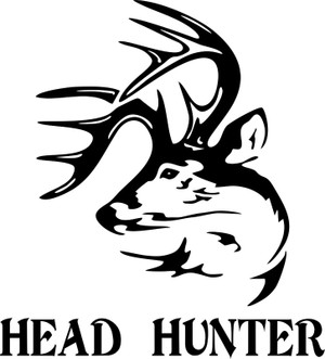 Tribal Deer Head Hunter Gun Bow Hunting Car Truck Window Vinyl Decal Sticker