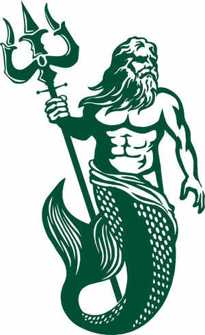 Poseidon Merman Mermaid Aqua Man Boat Greek god Fantasy Car Truck Vinyl Decal  Green