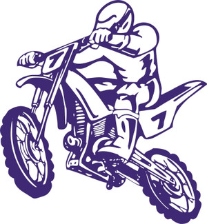 Motorcycle Dirt Bike Ride Racing Motocross Car Truck Window Vinyl Decal Sticker