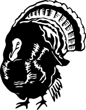 Wild Turkey Hunting Hunter Bird Car Truck Window Wall Laptop Vinyl Decal Sticker black