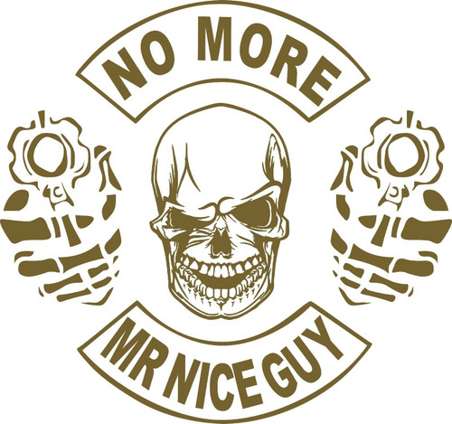 2nd Amendment Skull Gun No More Mr Nice Guy Car Truck Window Vinyl Decal Sticker