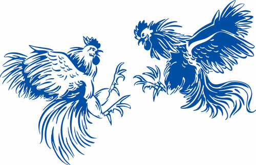 Chicken Fighting Rooster Cockfight Gamecock Spurs Car Truck Vinyl Decal Sticker