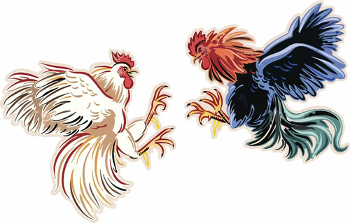 Chicken Fighting Rooster Cockfight Spurs Car Boat Truck Vinyl Decal Sticker Chicken Fighting Rooster Cockfight Spurs Car Boat Truck Vinyl Decal Sticker
