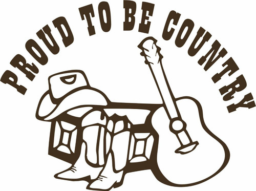 Country Music Band Farm Living Boots Hat Guitar America Vinyl Decal Sticker