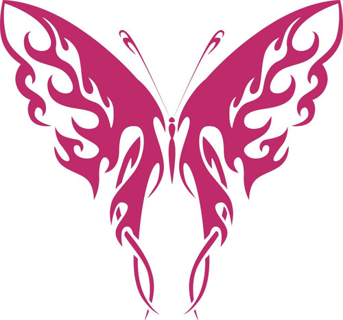 Butterfly Tribal Flame Design Truck Car Window Laptop Vinyl Decal Sticker