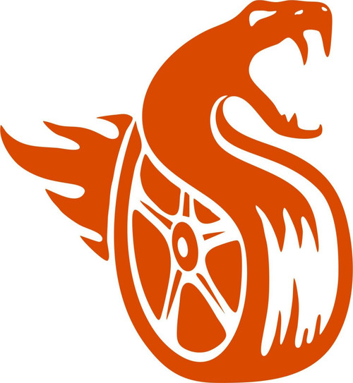 Snake Tire Wheel Fire Flame Reptile Truck Window Laptop Vinyl Decal Sticker