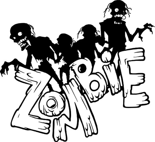 Zombie Monster Walking Dead Skeleton Car Truck Window Vinyl Decal Sticker