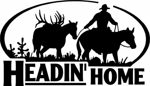 Hunting Horse Deer Hunt Heading Home Car Truck Window Vinyl Decal Sticker