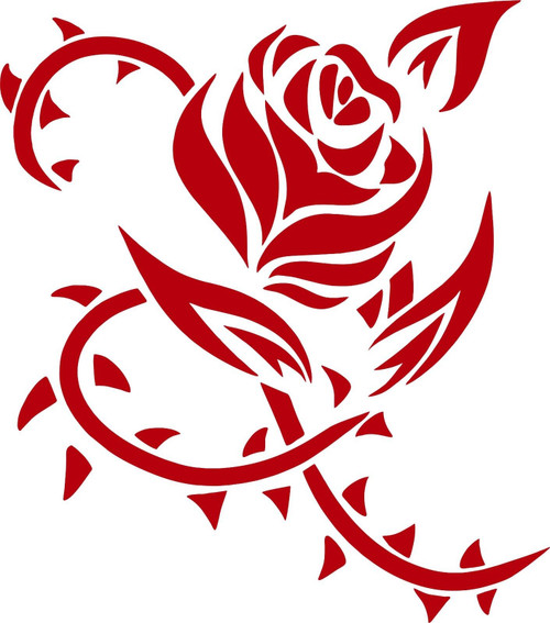 Rose Tribal Flower Truck Car Tattoo Window Laptop Vinyl Decal Sticker