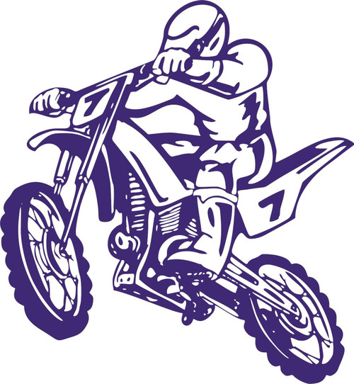 Motorcycle Dirt Bike Ride Racing Motocross Car Truck Window Vinyl Decal Sticker