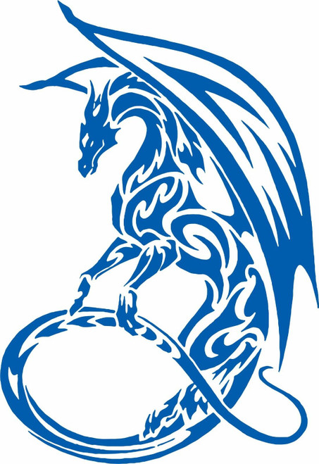 Dragon Wings Tribal Tail Mystical Car Truck Window Laptop Vinyl Decal Sticker