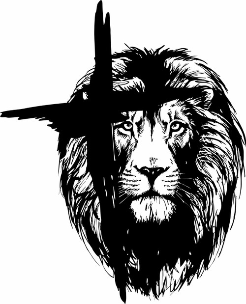 Lion Judah Yeshua Jesus Christ Cross Christian GOD Bible Vinyl Decal Sticker