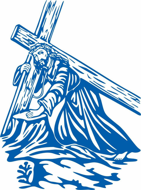 Jesus Christ Savior GOD Bible Lord Cross Car Truck Window Vinyl Decal Sticker blue