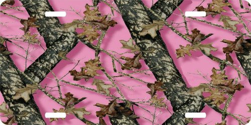 Girl 4 x 4 Mud Crawling Pink Camo Bow Hunting Deer License Plate Car Truck Tag