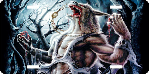 Werewolf Wolf Hunting Beast Monster Blood Hunter Novelty Car Truck License Plate