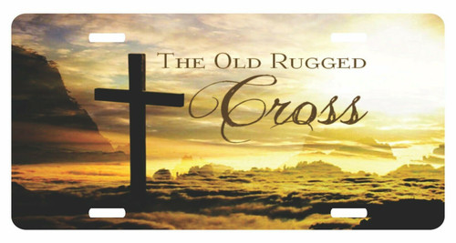 Jesus Christ Christian Lord GOD Old Rugged Cross License Plate Car Truck Tag