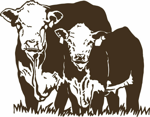 Cow Bull Calf Farm Ox Baby Animal Milk Car Truck Window Vinyl Decal Sticker Gray