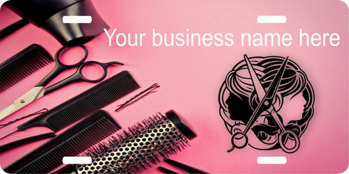 Hair Stylist Beauty Salon Shop Custom Business Name License Plate Car Truck Tag