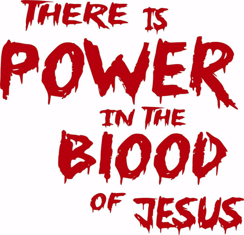 Power Blood Jesus Christ Lord GOD Bible Truck Car Window Vinyl Decal Sticker Red