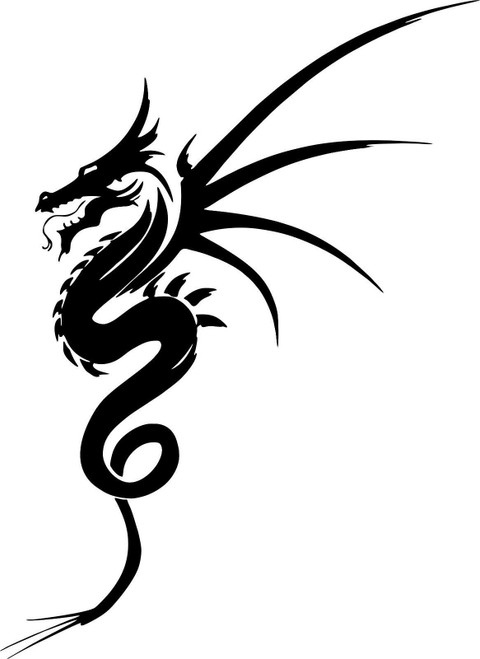 Dragon Mythical Creature Fantasy Car Truck Trailer Window Vinyl Decal Sticker Black Dragon Mythical Creature Fantasy Car Truck Trailer Window Vinyl Decal Sticker Black